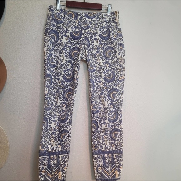 TORY BURCH IZZY PRINTED CROPPED SKINNY JEANS WOMEN'S SIZE 26 - Picture 4 of 12